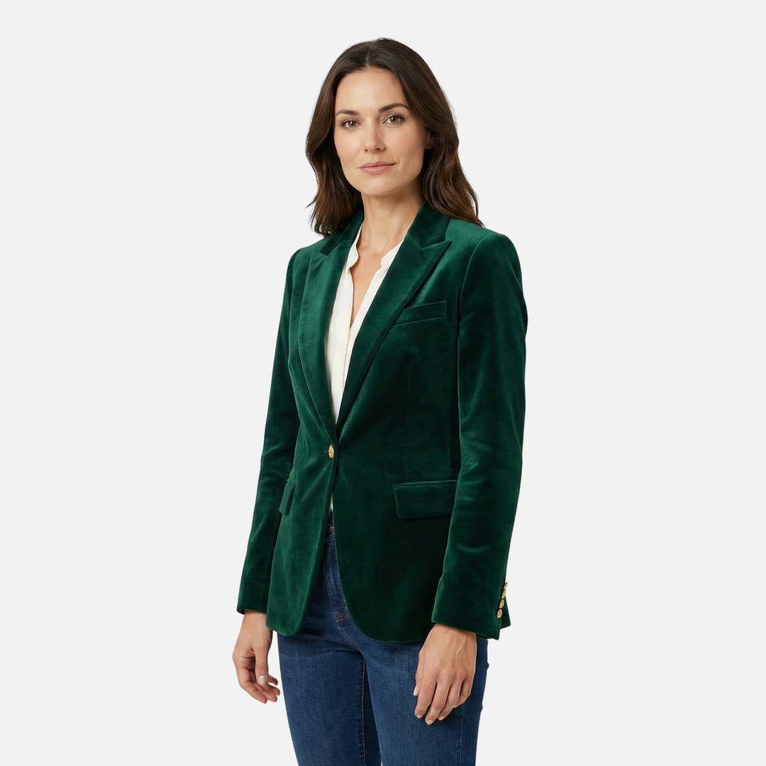 Strukturierter Blazer mit Pattentaschen für Frauen