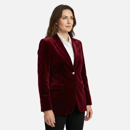 Strukturierter Blazer mit Pattentaschen für Frauen