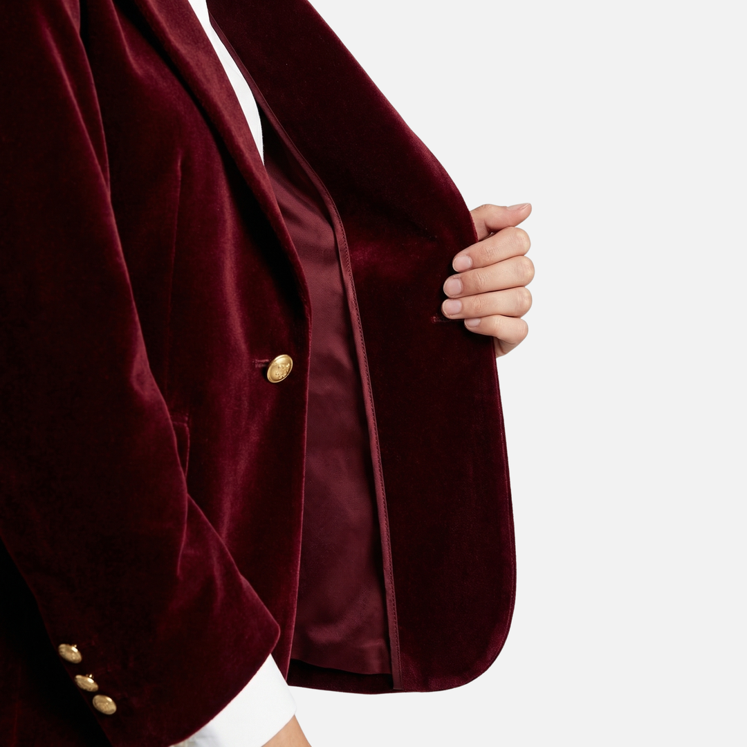 Strukturierter Blazer mit Pattentaschen für Frauen