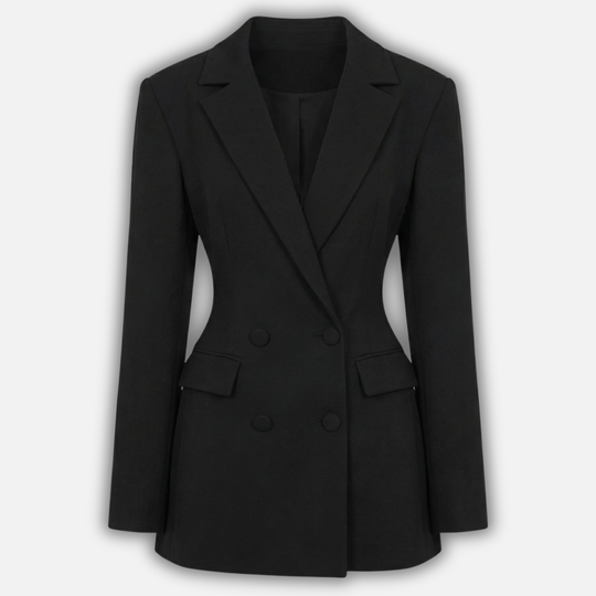 Strukturiertes Blazerjacke mit Revers für Damen