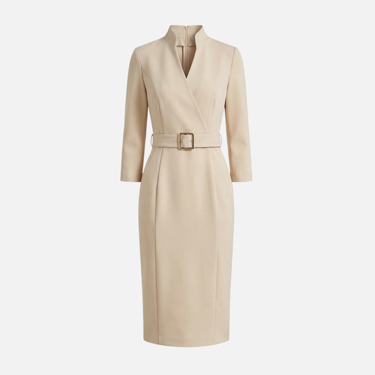 Taillierter Kleid mit Gürtel an der Taille für Frauen