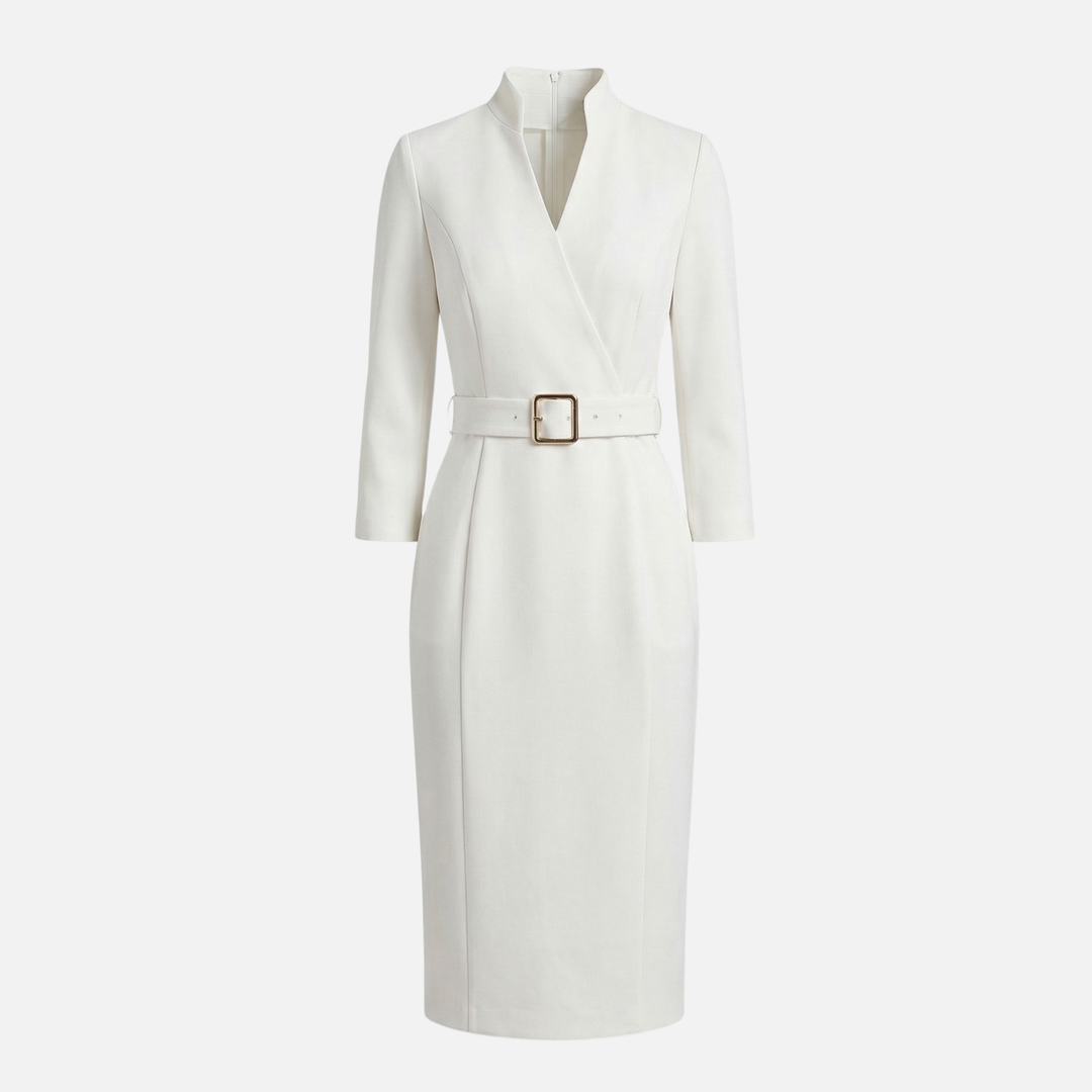 Taillierter Kleid mit Gürtel an der Taille für Frauen