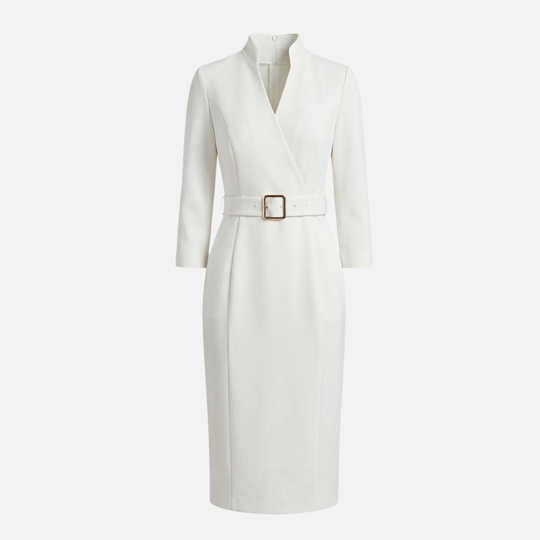 Taillierter Kleid mit Gürtel an der Taille für Frauen