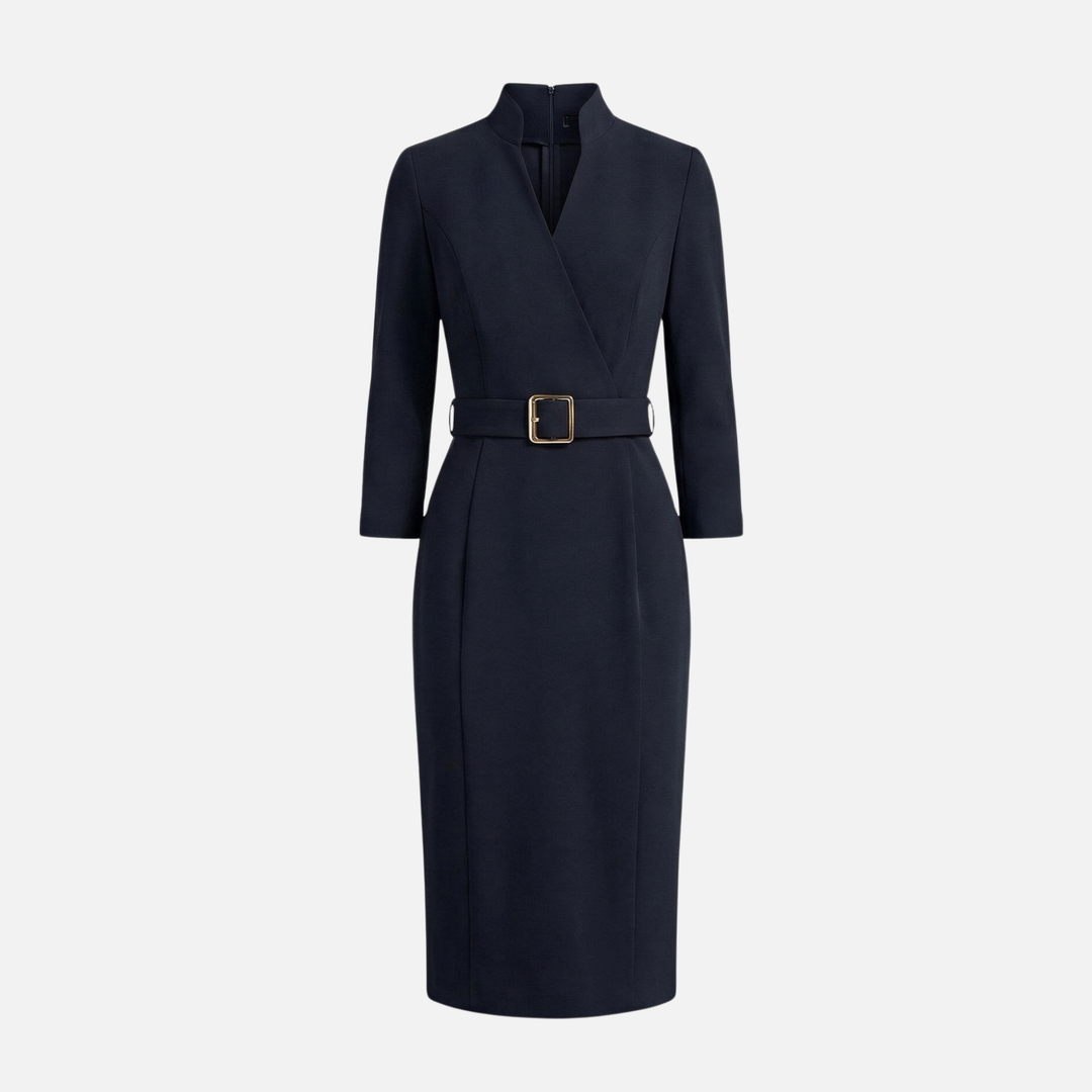 Taillierter Kleid mit Gürtel an der Taille für Frauen