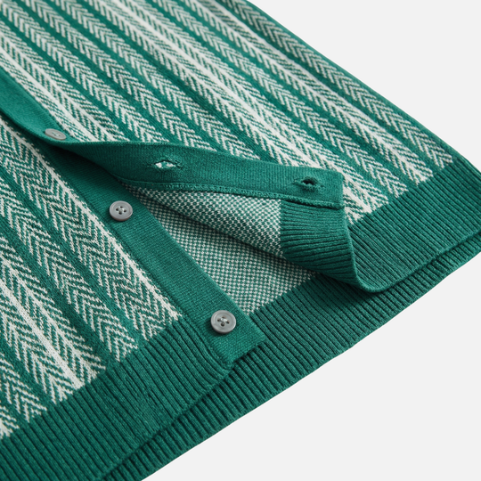 Vertikal gemustertes Hemd mit kurzen Ärmeln für Männer