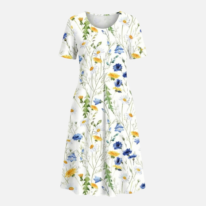 Viskose Midikleid mit Bindegürtel für Damen