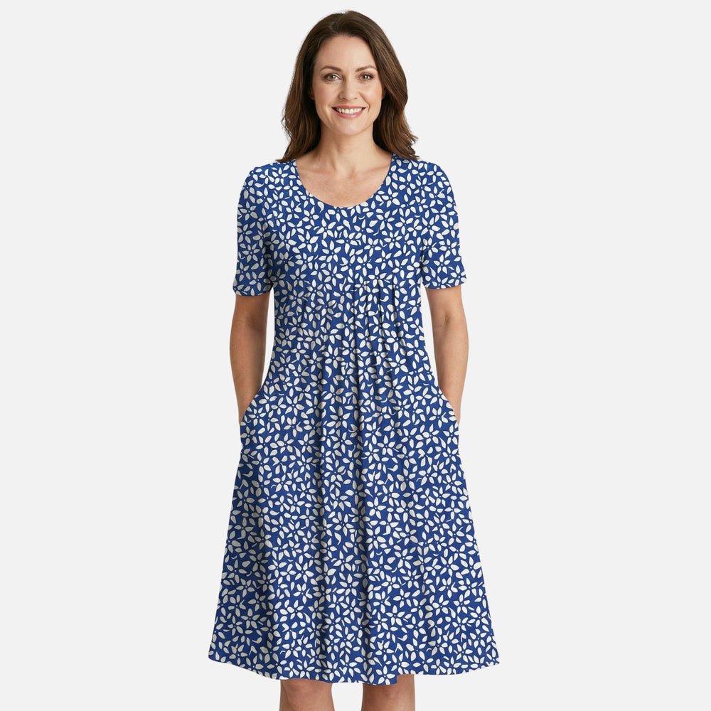 Viskose Midikleid mit Bindegürtel für Damen