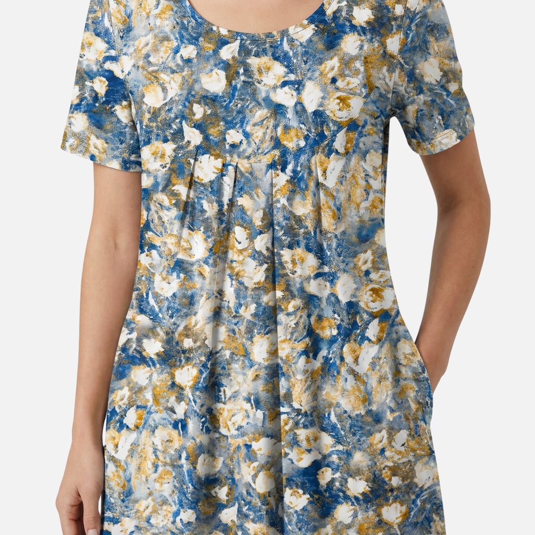 Viskose Midikleid mit Bindegürtel für Damen