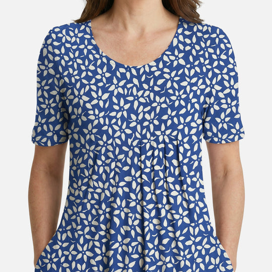 Viskose Midikleid mit Bindegürtel für Damen