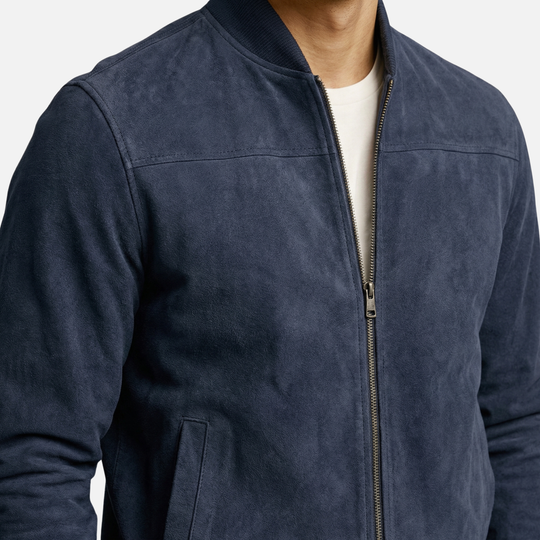 Weiche Bomberjacke mit Reißverschluss für Männer