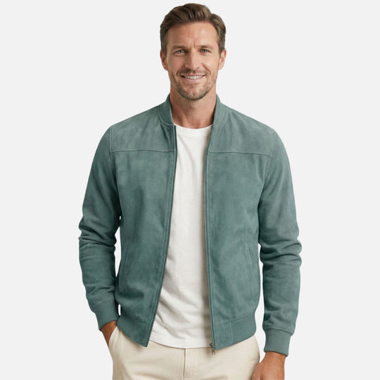 Weiche Bomberjacke mit Reißverschluss für Männer