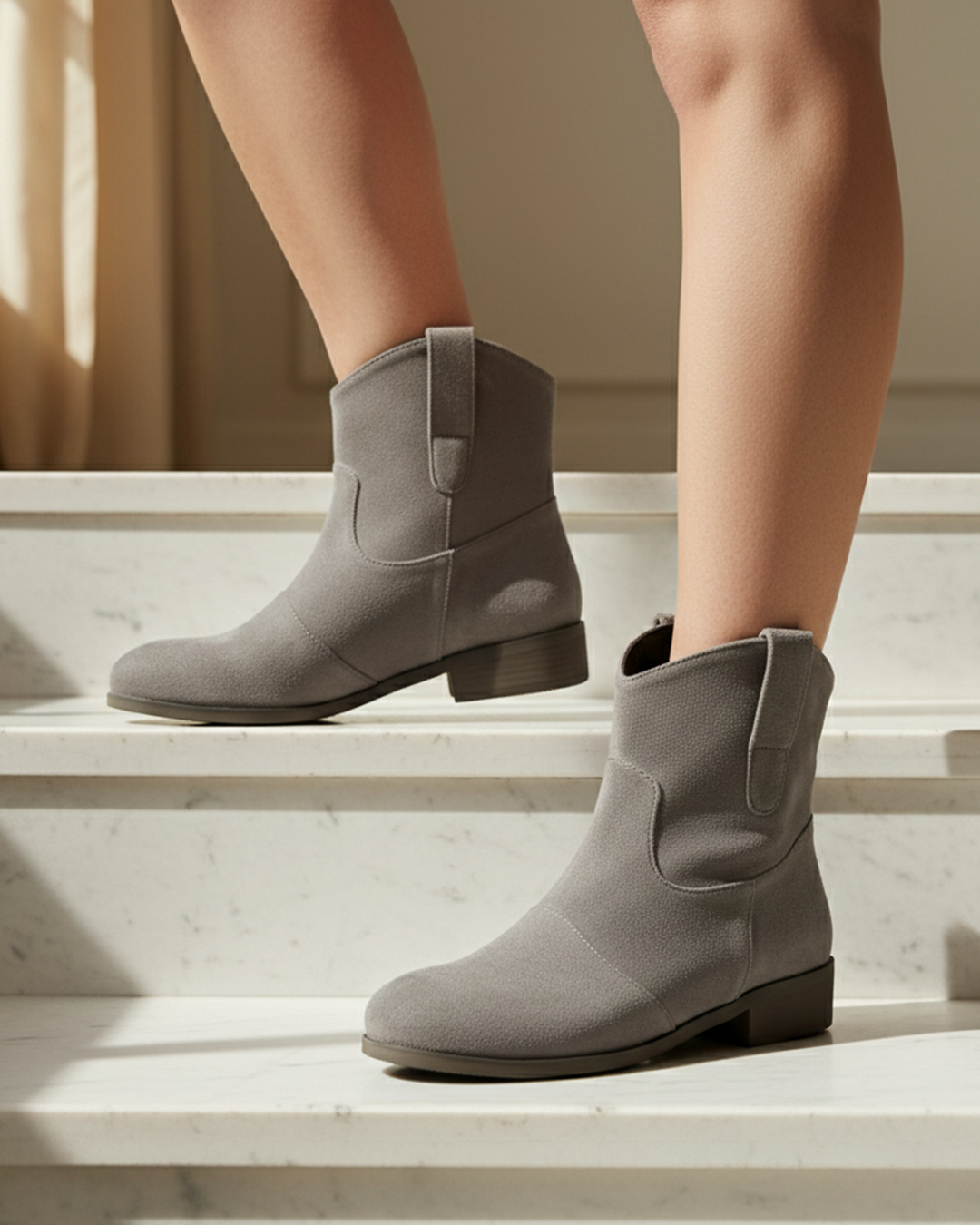 Weiches Stiefelette mit Schlupfdetails für Frauen