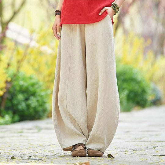 Weite luftige Hose für Damen | Weite beine