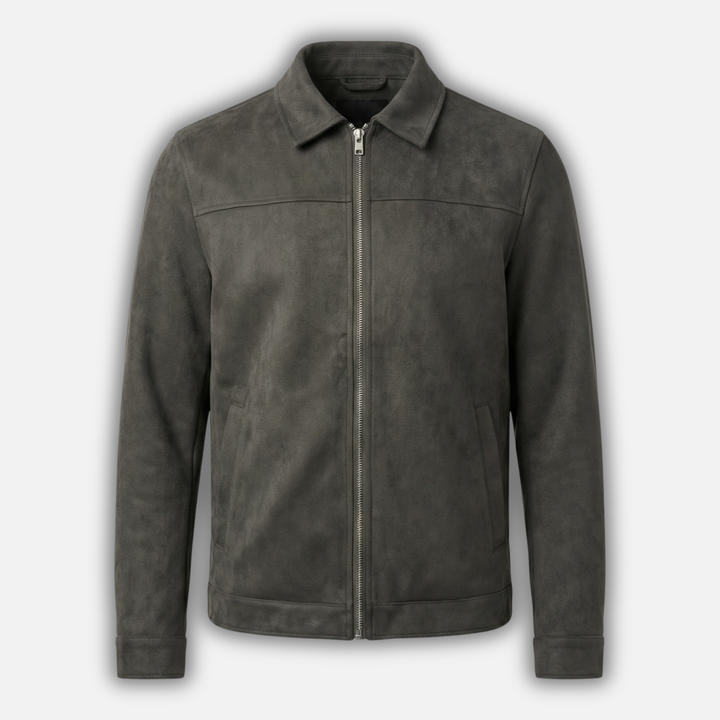 Wildleder Look Jacke Uebergangsjacke fuer Herren 1