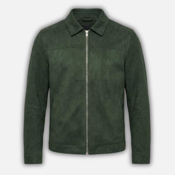 Wildleder Look Jacke Uebergangsjacke fuer Herren 2