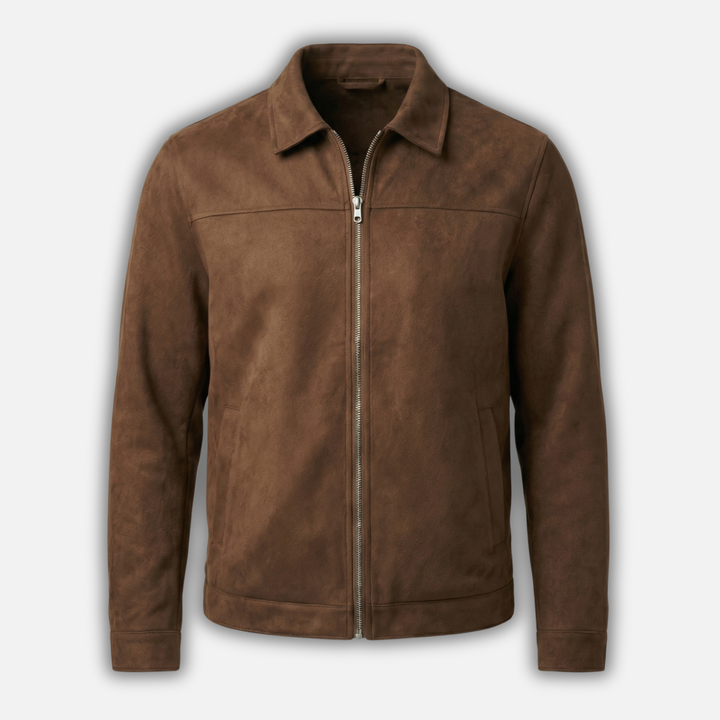 Wildleder Look Jacke Uebergangsjacke fuer Herren 3