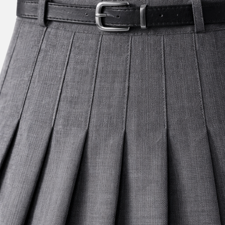 High_Waist_Plissierter_Midirock_mit_verstellbarem_G_rtel_f_r_Damen_8