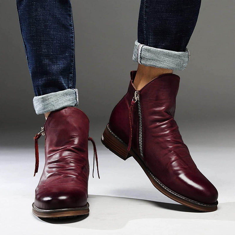 Stiefel mit Reißverschluss für Herren  | Lässige Schnürschuhe