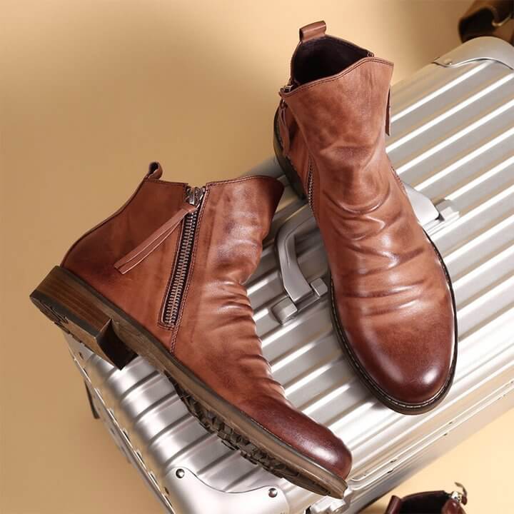 Stiefel mit Reißverschluss für Herren  | Lässige Schnürschuhe