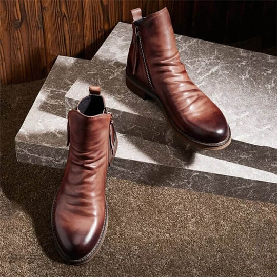 Stiefel mit Reißverschluss für Herren  | Lässige Schnürschuhe