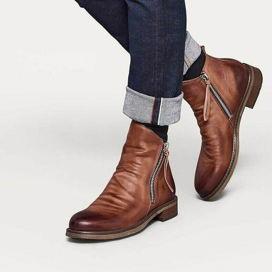 Stiefel mit Reißverschluss für Herren  | Lässige Schnürschuhe