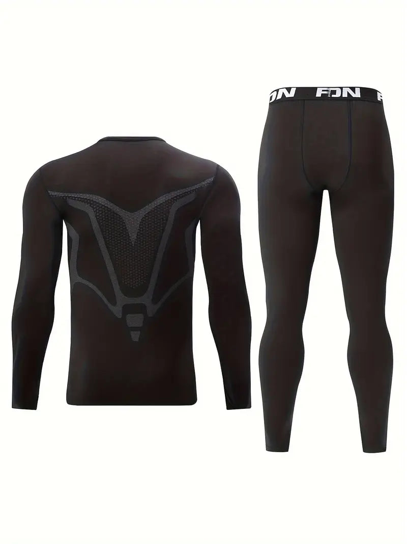 Herren Kompressionsset | Langarmshirt und Hose für Training
