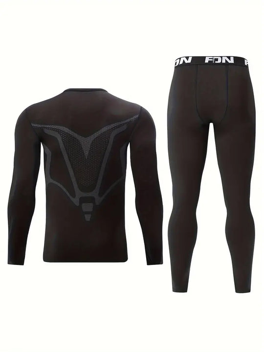 Herren Kompressionsset | Langarmshirt und Hose für Training