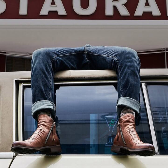 Stiefel mit Reißverschluss für Herren  | Lässige Schnürschuhe