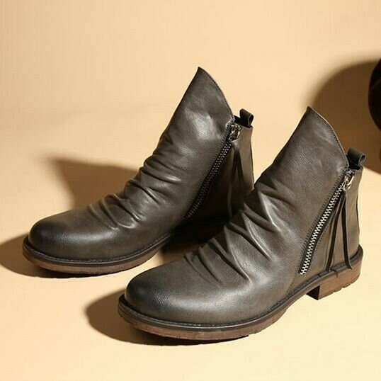 Stiefel mit Reißverschluss für Herren  | Lässige Schnürschuhe