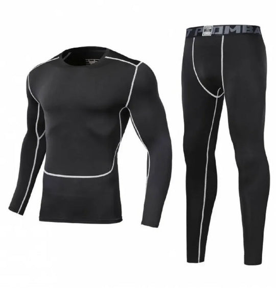 Herren Thermo-Unterwäsche Set | Langarmshirt & Tights für Sport und Fitness