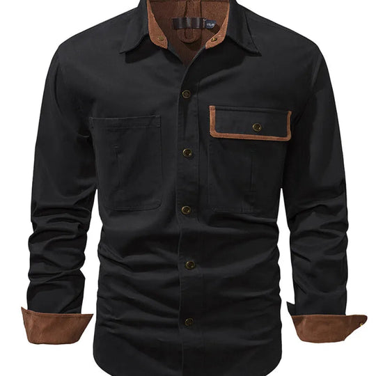 Workwear-Hemd für Herren | Langärmeliges Hemd mit Knöpfen & Taschen