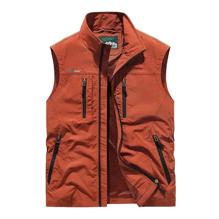 Weste mit Reißverschluss für Herren | Ärmelloser Bodywarmer für Reisen