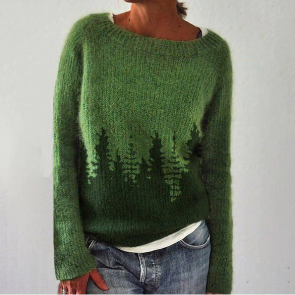 Damen-Retro-Pullover | Klassischem Gestaltung