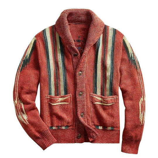 Jacke mit Kapuze für Herren | Lange Strickjacke mit Reißverschluss