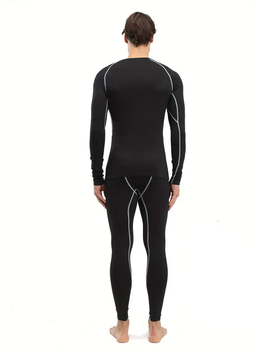 Herren Thermo-Unterwäsche Set | Langarmshirt & Tights für Sport und Fitness