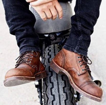 Damen Schnürstiefel im Distressed-Stil