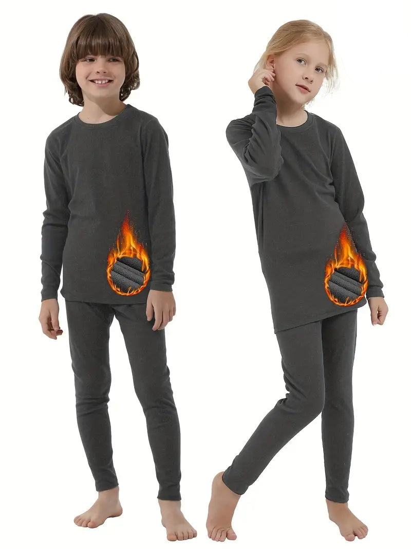 Warme Kinder-Thermokleidung | Set mit Oberteil & Hose