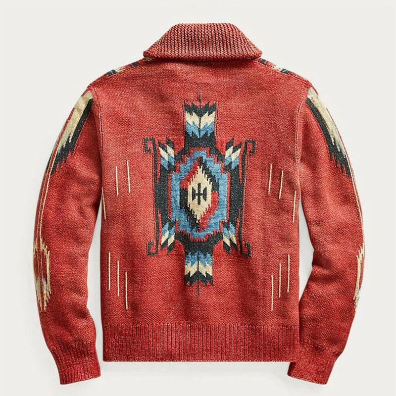 Jacke mit Kapuze für Herren | Lange Strickjacke mit Reißverschluss