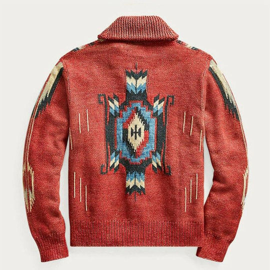 Jacke mit Kapuze für Herren | Lange Strickjacke mit Reißverschluss