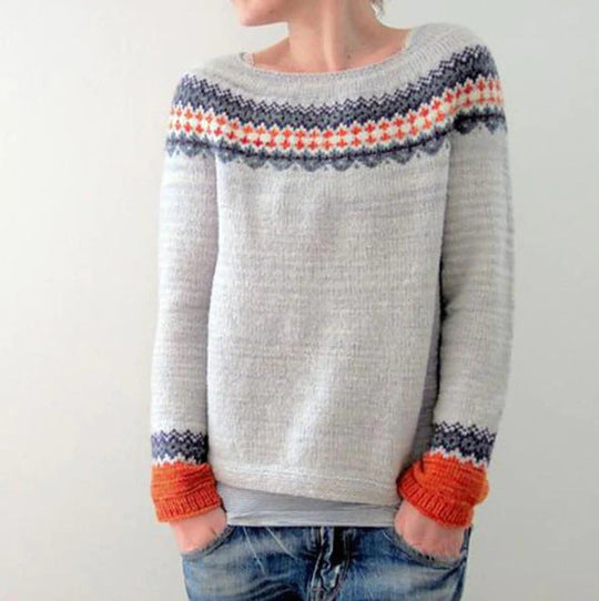 Damen-Retro-Pullover | Klassischem Gestaltung
