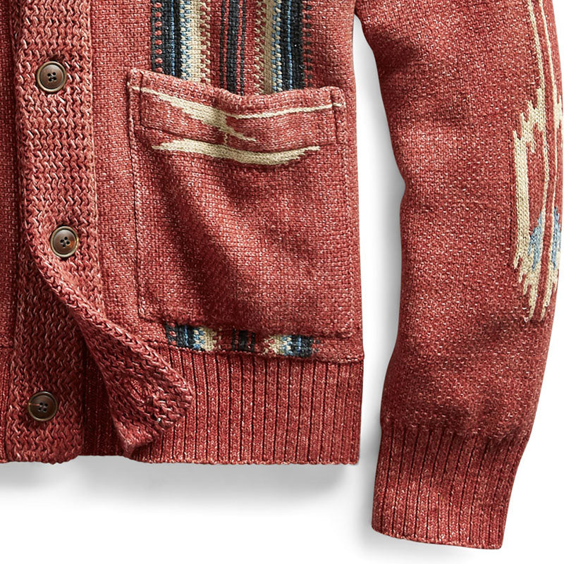 Jacke mit Kapuze für Herren | Lange Strickjacke mit Reißverschluss
