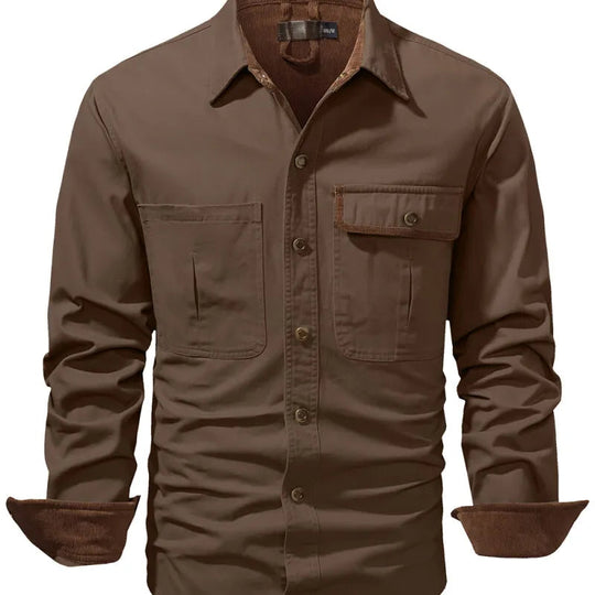 Workwear-Hemd für Herren | Langärmeliges Hemd mit Knöpfen & Taschen
