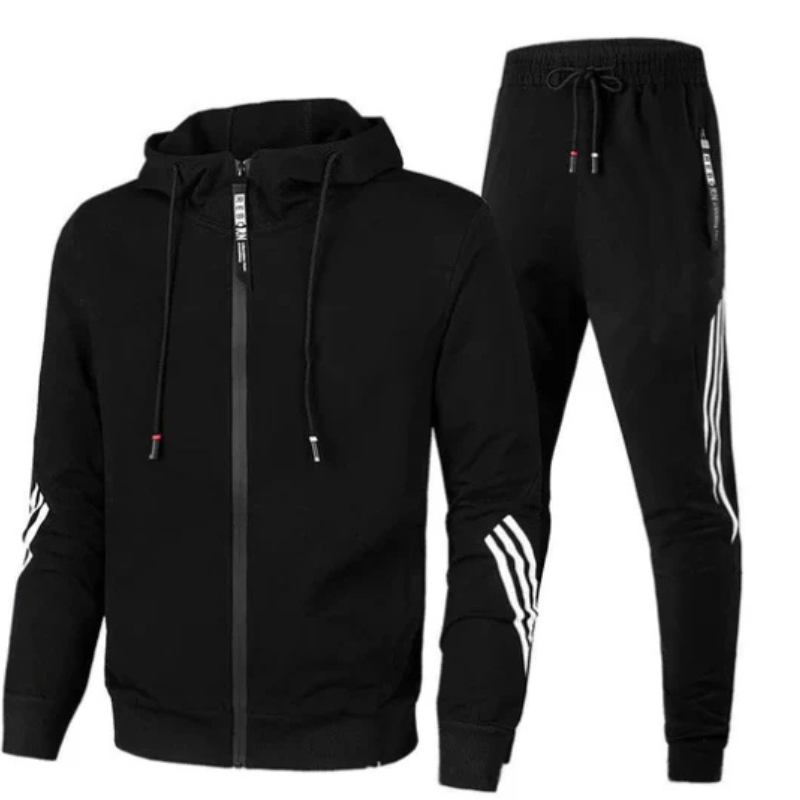 Zweiteiler Sportanzug Set für Herren | Jacke mit Reißverschluss und Jogginghose