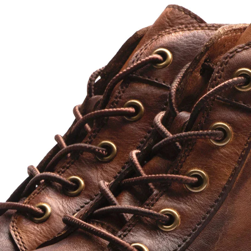 Klassische Schnürstiefel für Herren | Runde Knöchelstiefel