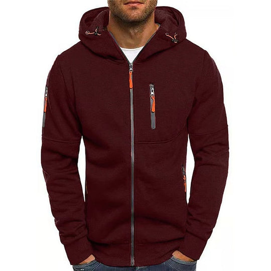 Hoodie mit Reißverschluss für Herren | Sportliche Kapuzenjacke