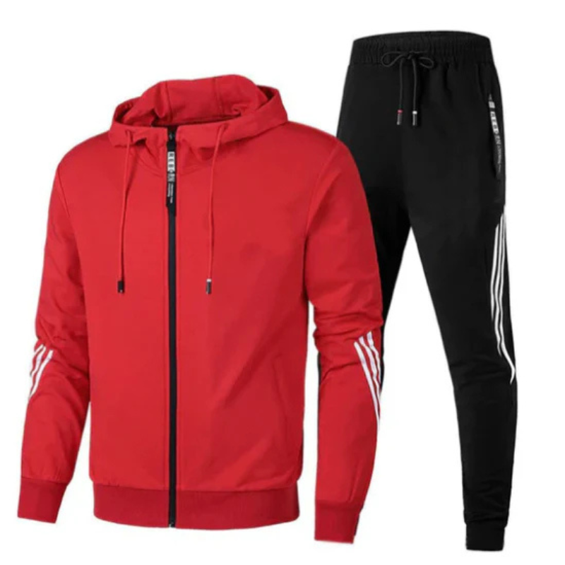Zweiteiler Sportanzug Set für Herren | Jacke mit Reißverschluss und Jogginghose