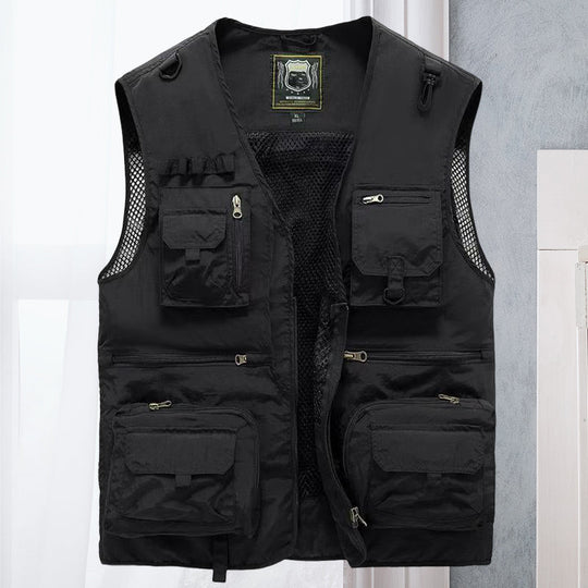 Draußen-Weste mit vielen Taschen für Herren | Angel- & Wanderweste