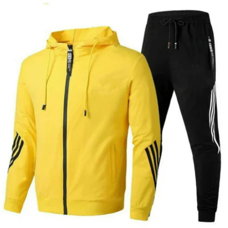 Zweiteiler Sportanzug Set für Herren | Jacke mit Reißverschluss und Jogginghose