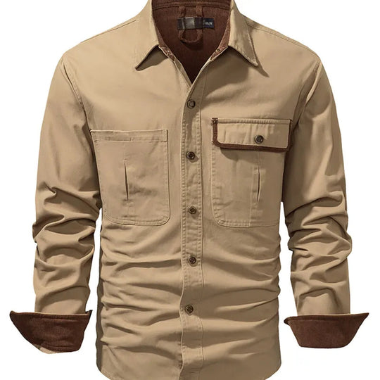 Workwear-Hemd für Herren | Langärmeliges Hemd mit Knöpfen & Taschen