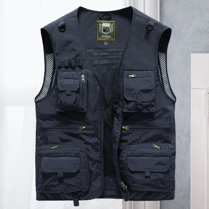 Draußen-Weste mit vielen Taschen für Herren | Angel- & Wanderweste